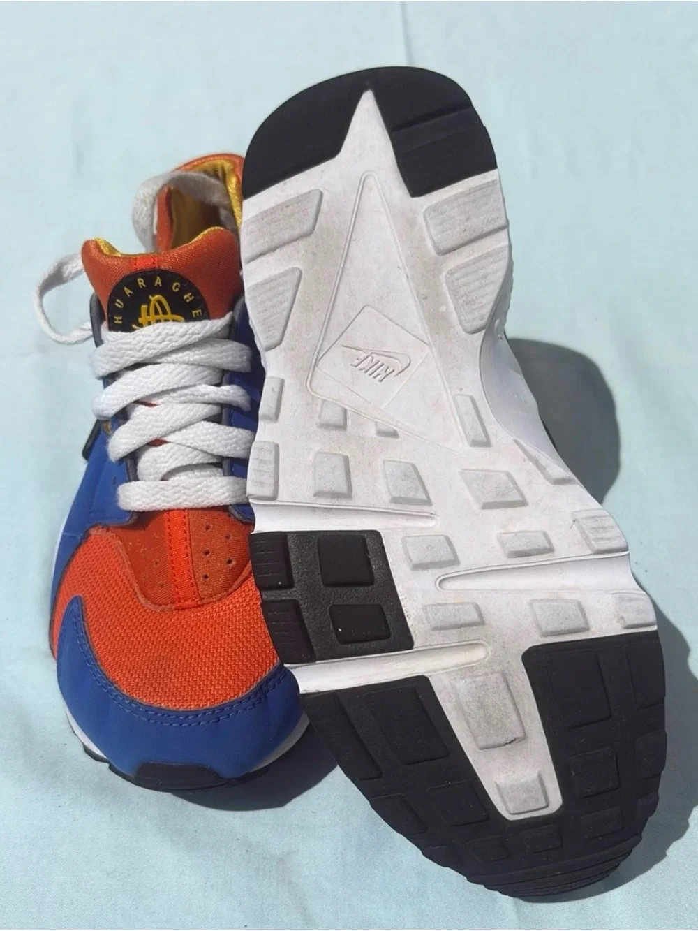 Nike Huarache Unisex Kids US 5 Low Top Lace-Up Sneakers Colorblock Blue